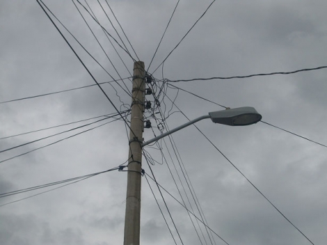 improper placement of utility poles
